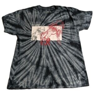 Death Note Ryuk Tie Dye‎ Graphic T Shirt Anime Manga Black Gray Men's Large